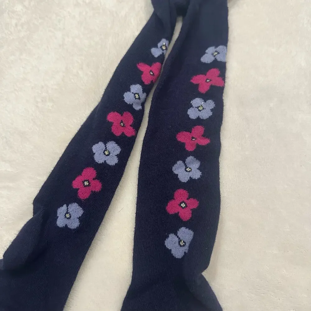 Gymboree Floral Tights sz 12-24 m Baby Girl Knit Tights